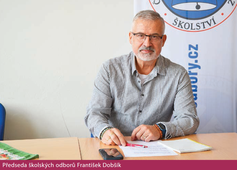 Předseda školských odborů František Dobšík